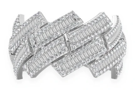 Raised Baguette Miami Cuban Ring